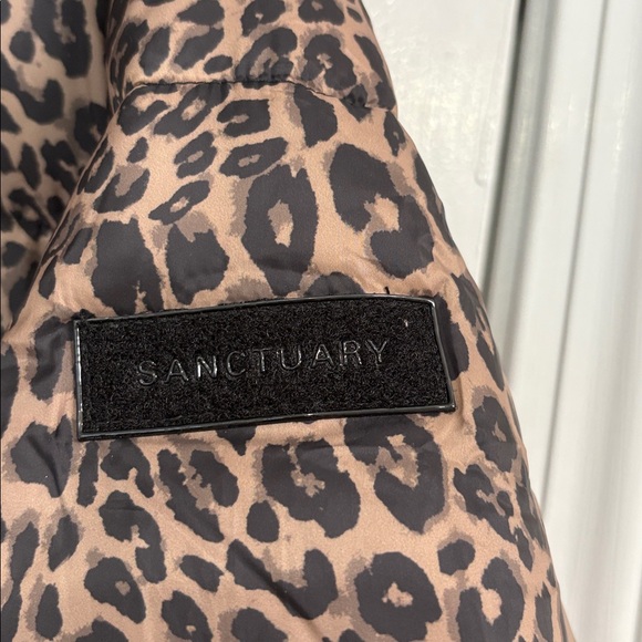 Sanctuary French Kitty Animal Print “Puffer-Up Jacket”’ with Hood - Picture 8 of 14